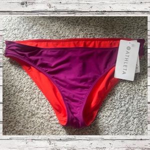 ATHLETA MAKAHA REVERSIBLE BOTTOM NWT VERMILLLION AND PURPLE